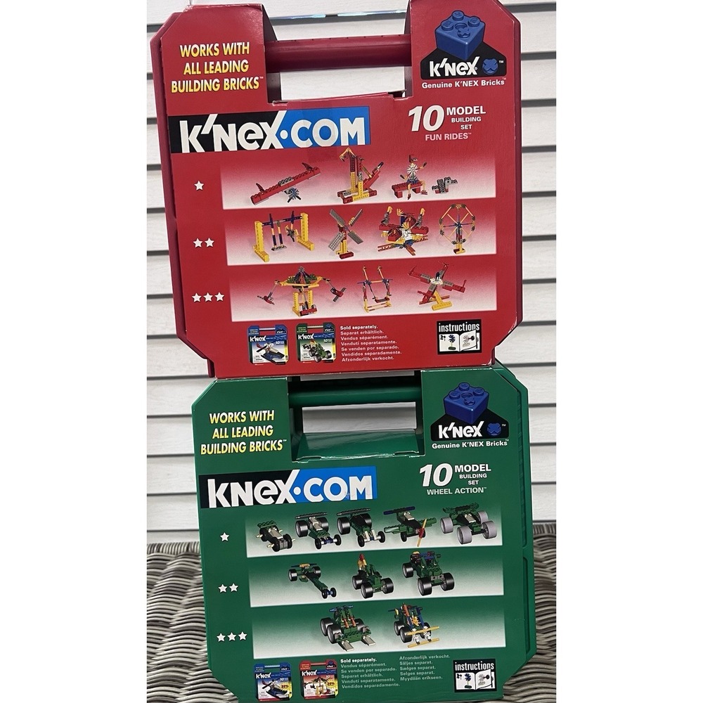 2 K'NEX 10 Model Building Sets Fun Rides & Wheel Action w/ Cases Factory Sealed - Picture 4 of 10